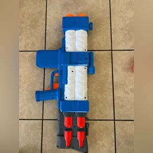 Nerf Roblux Blue and White Blaster with Red Accents